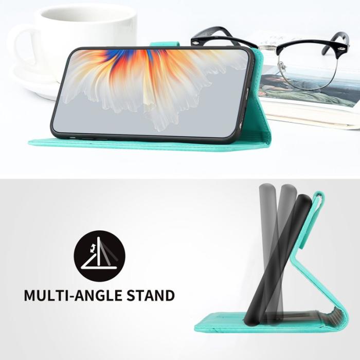 OEM - Samsung Galaxy A55 5G Plånboksfodral Konstläder Ställ - Ljusblå