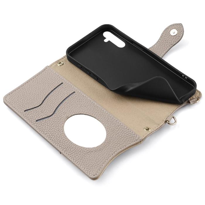 OEM - Samsung Galaxy A55 5G Plånboksfodral Konstläder Ställfunktion - Grå