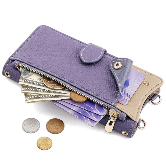 OEM - Samsung Galaxy A55 5G Plånboksfodral Konstläder Ställfunktion - Lila