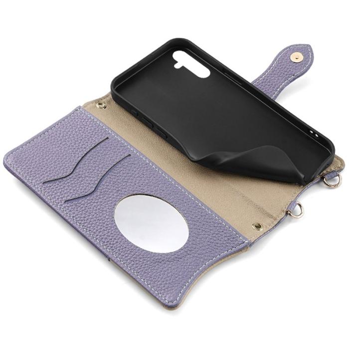 OEM - Samsung Galaxy A55 5G Plånboksfodral Konstläder Ställfunktion - Lila