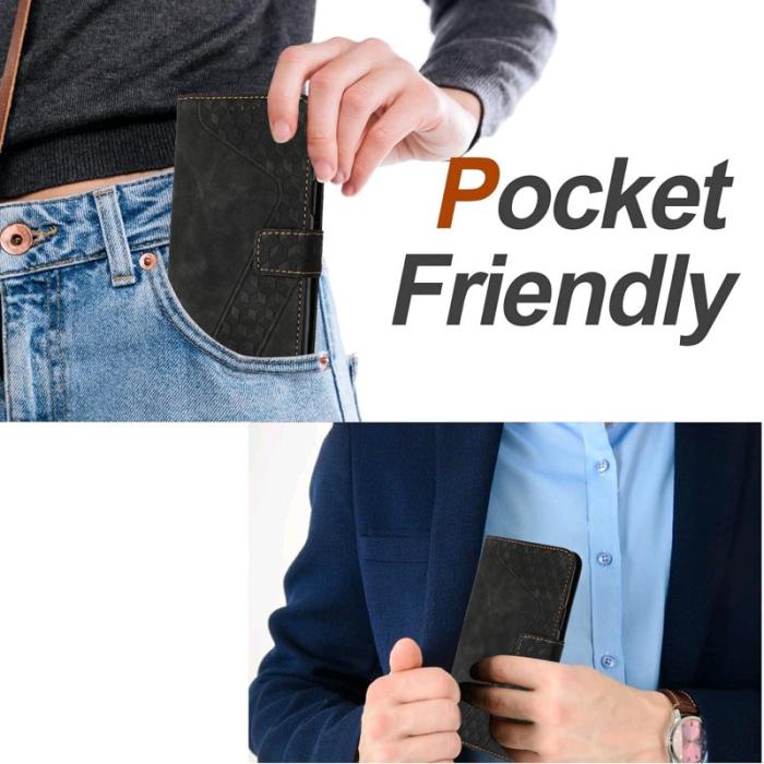 OEM - Samsung Galaxy A55 5G Plånboksfodral Konstläder Stöd Skydd - Svart