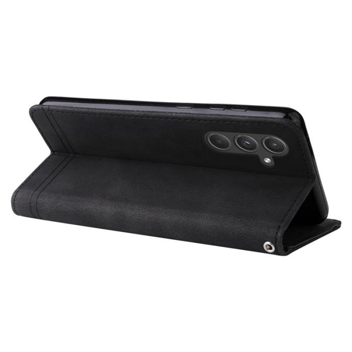 OEM - Samsung Galaxy A55 5G Plånboksfodral Konstläder Stöd - Svart