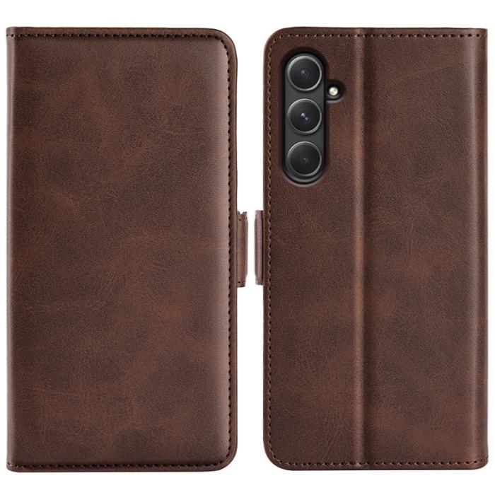 OEM - Samsung Galaxy A55 5G Plånboksfodral Konstläder Stötbeständig Flip - Brun