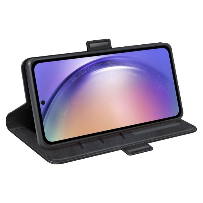OEM - Samsung Galaxy A55 5G Plånboksfodral Konstläder Stötbeständig Flip - Svart