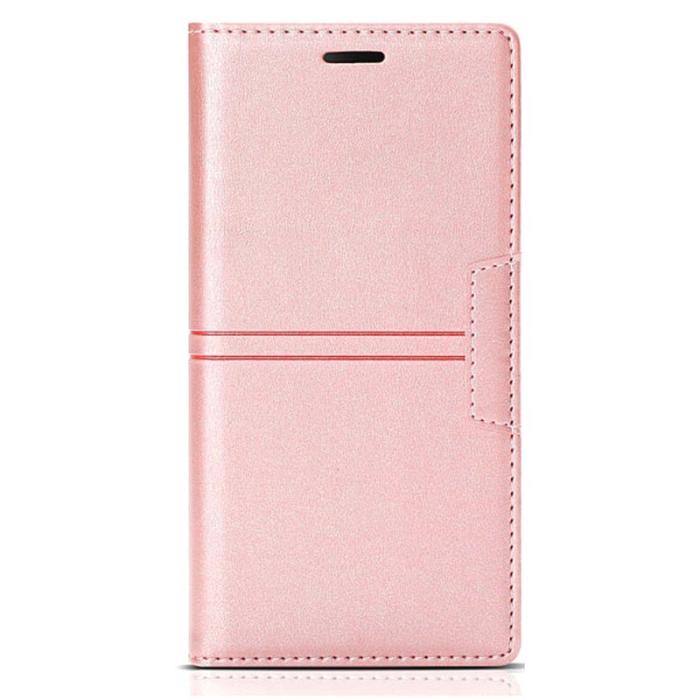 OEM - Samsung Galaxy A55 5G Plånboksfodral Konstläder Stötsäker Ställ - Roséguld