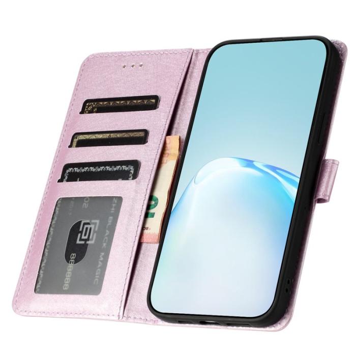 OEM - Samsung Galaxy A55 5G Plånboksfodral Konstläder Stötskydd - Lila