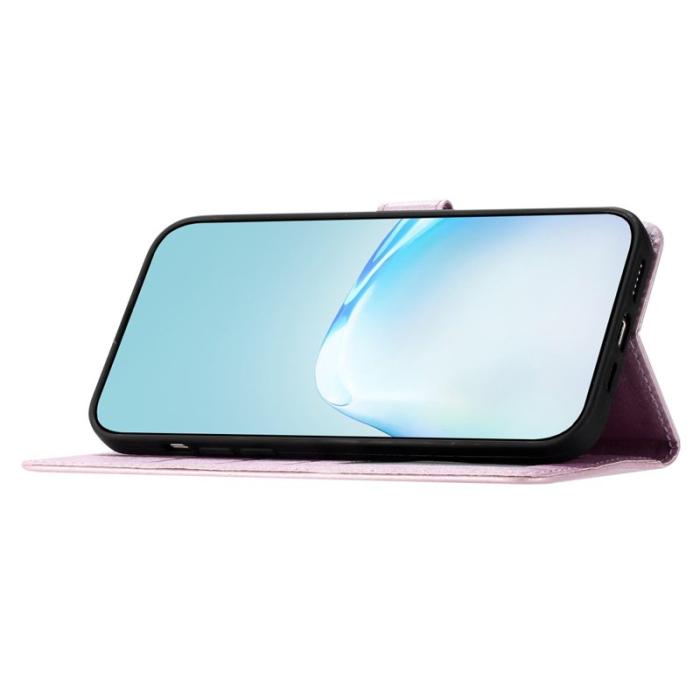 OEM - Samsung Galaxy A55 5G Plånboksfodral Konstläder Stötskydd - Lila