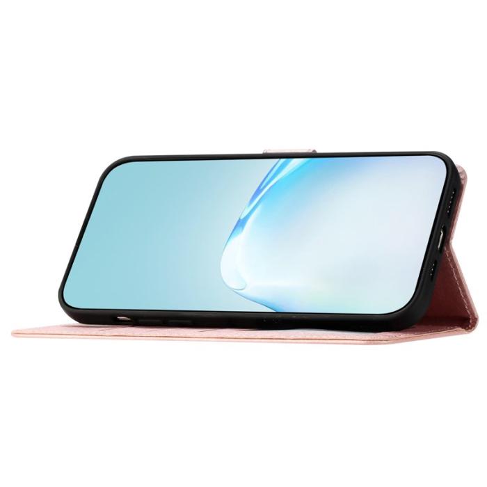 OEM - Samsung Galaxy A55 5G Plånboksfodral Konstläder Stötskydd - Roséguld