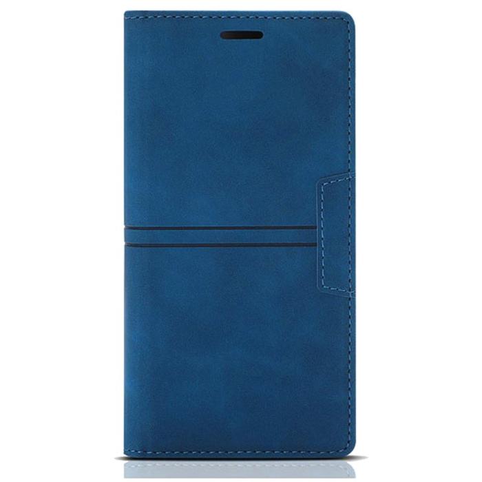 OEM - Samsung Galaxy A55 5G Plånboksfodral Konstläder Stöttålig Ställ - Blå