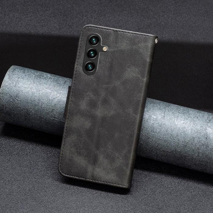 OEM - Samsung Galaxy A55 5G Plånboksfodral Anti-Scratch Konstläder Ställ - Svart