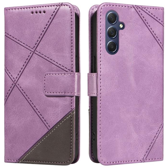 OEM - Samsung Galaxy A55 5G Plånboksfodral Geometrisk Linje Konstläder - Lila