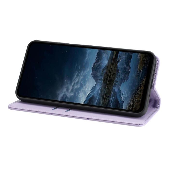 OEM - Samsung Galaxy A55 5G Plånboksfodral Imprägnat Konstläder Ställ - Lila