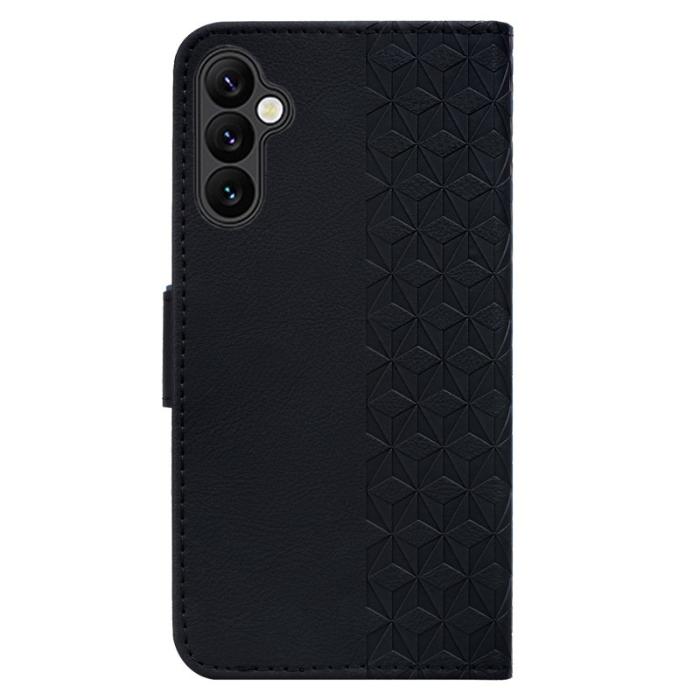 OEM - Samsung Galaxy A55 5G Plånboksfodral Imprenterad Romb Mörkt Skydd - Svart
