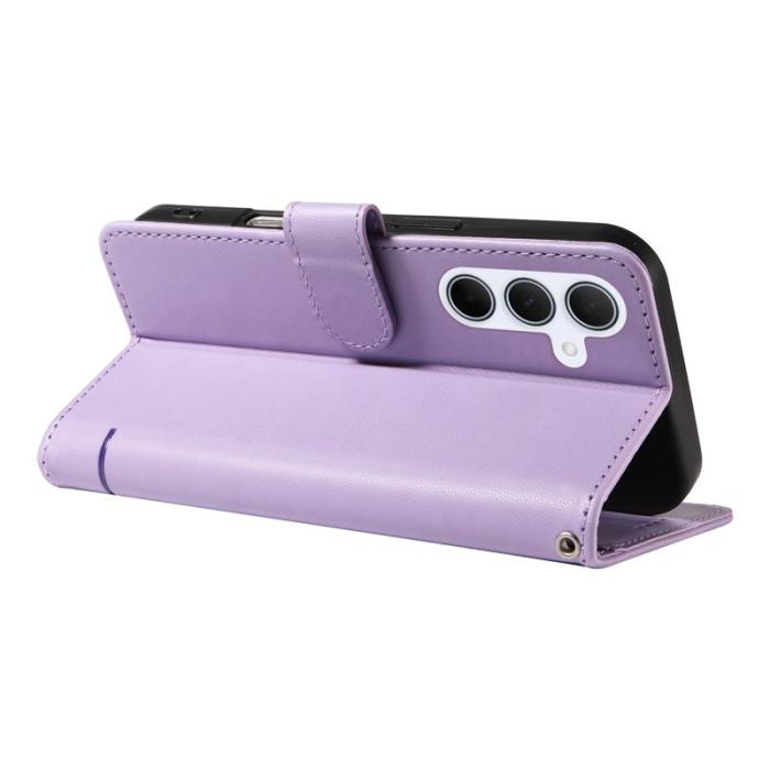 OEM - Samsung Galaxy A55 5G Plånboksfodral Konstläder Kattmönster - Lila