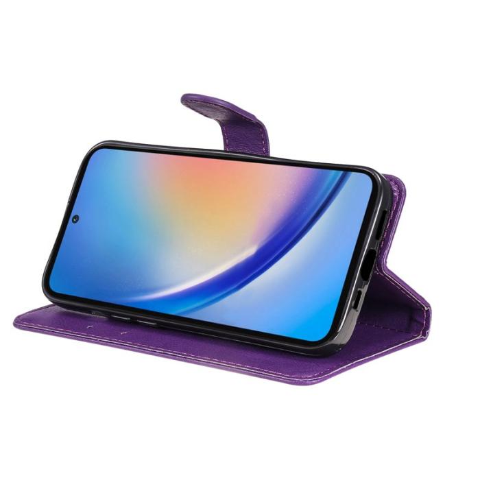 OEM - Samsung Galaxy A55 5G Plånboksfodral Konstläder - Lila