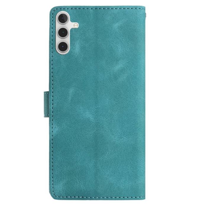 OEM - Samsung Galaxy A55 5G Plånboksfodral Konstläder Rosa Mönster - Grön