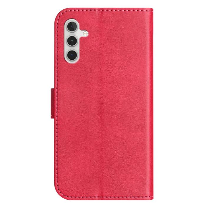 OEM - Samsung Galaxy A55 5G Plånboksfodral Konstläder S-formad Sömnad - Rosa