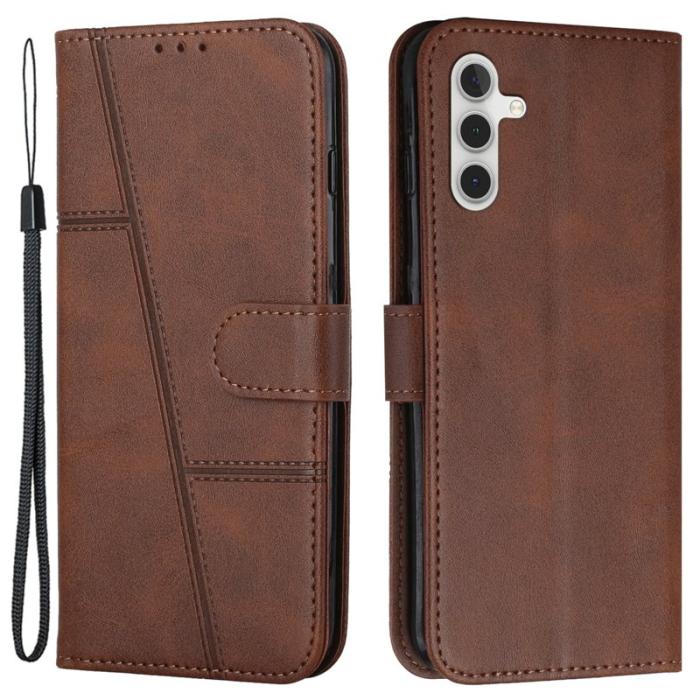 OEM - Samsung Galaxy A55 5G Plånboksfodral Konstläder Ställfunktion - Brun