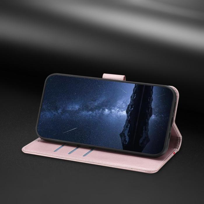 OEM - Samsung Galaxy A55 5G Plånboksfodral Konstläder Ställfunktion - Roséguld