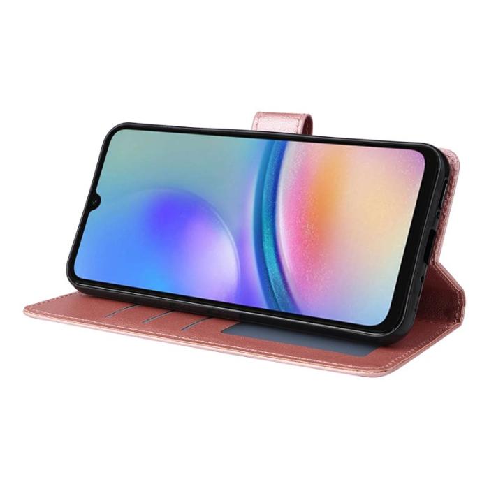 OEM - Samsung Galaxy A55 5G Plånboksfodral Magnetiskt Konstläder - Roséguld