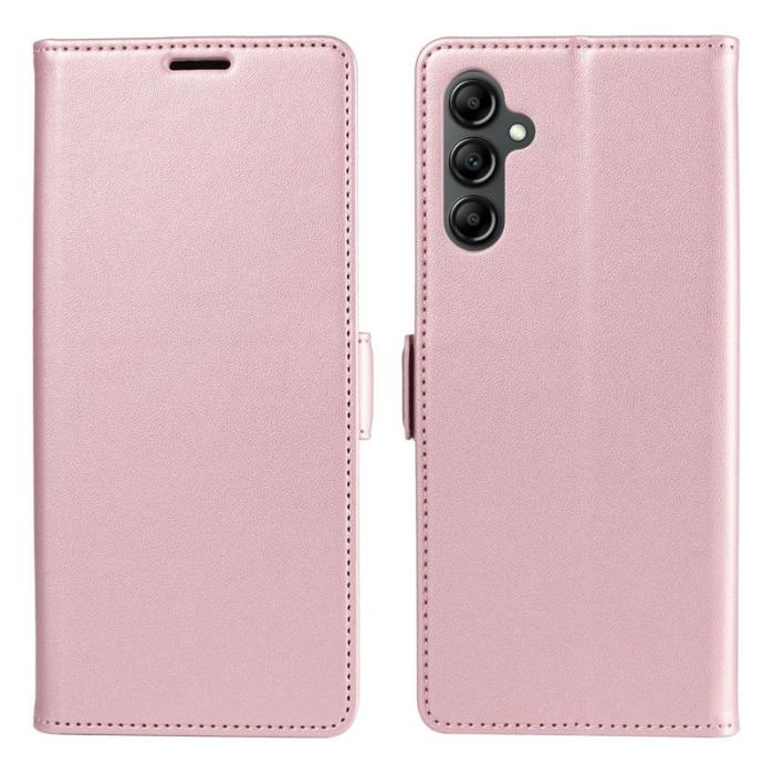 OEM - Samsung Galaxy A55 5G Plånboksfodral Magnetlås RFID Skydd Konstläder - Rosa