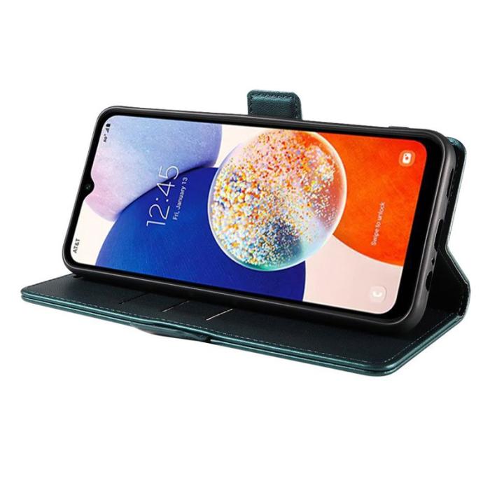 OEM - Samsung Galaxy A55 5G Plånboksfodral Magnetlås RFID Skydd Konstläder - Rosa