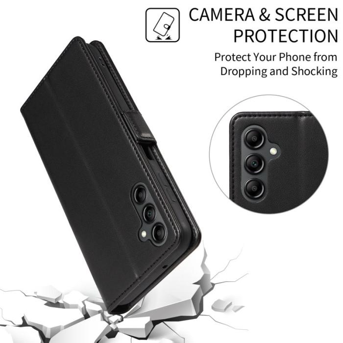 OEM - Samsung Galaxy A55 5G Plånboksfodral Magnetlås RFID Skydd Konstläder - Rosa