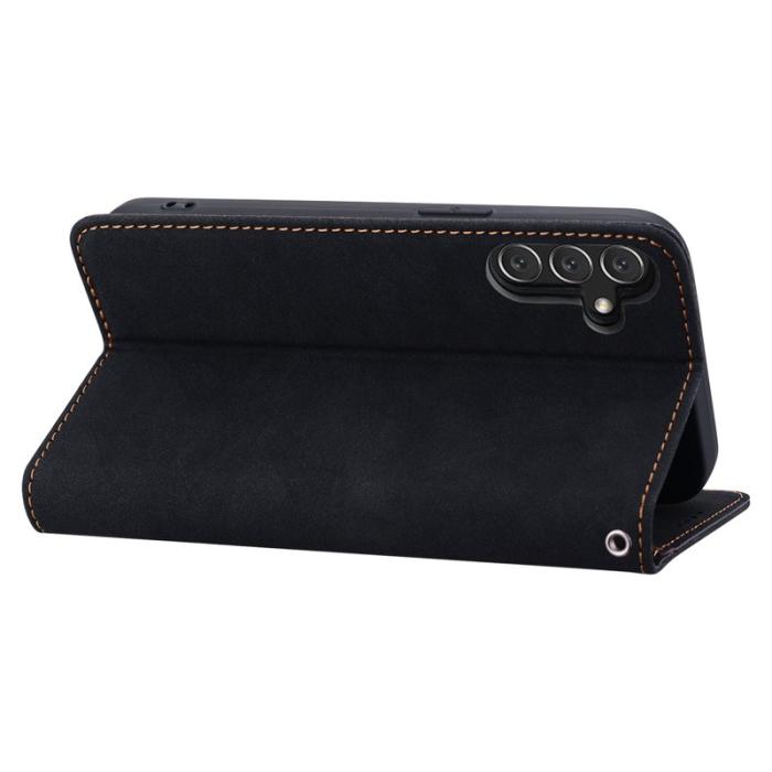 OEM - Samsung Galaxy A55 5G Plånboksfodral Mönster Konstläder - Svart