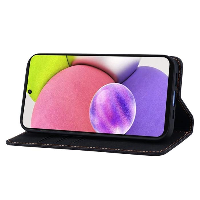 OEM - Samsung Galaxy A55 5G Plånboksfodral Mönster Konstläder - Svart