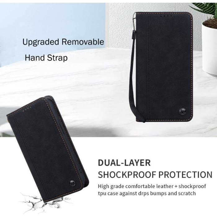 OEM - Samsung Galaxy A55 5G Plånboksfodral Mönster Konstläder - Svart