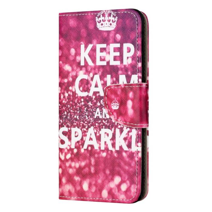 OEM - Samsung Galaxy A55 5G Plånboksfodral Konstläder - Keep Calm and Sparkle