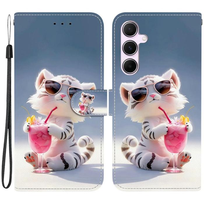 OEM - Samsung Galaxy A55 5G Plånboksfodral Mönstertryck Konstläder Flip Cartoon Tiger