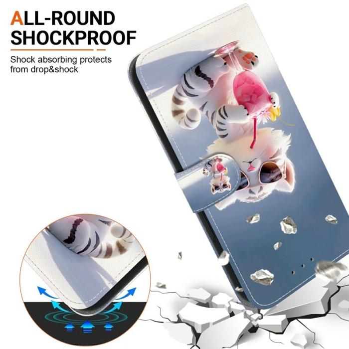 OEM - Samsung Galaxy A55 5G Plånboksfodral Mönstertryck Konstläder Flip Cartoon Tiger