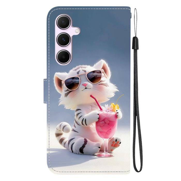 OEM - Samsung Galaxy A55 5G Plånboksfodral Mönstertryck Konstläder Flip Cartoon Tiger