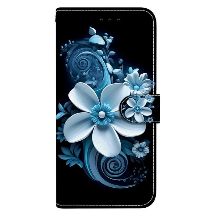 OEM - Samsung Galaxy A55 5G Plånboksfodral Mönstertryck Konstläder - Svart