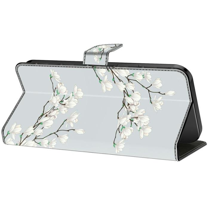 OEM - Samsung Galaxy A55 5G Plånboksfodral Mönstertryck AntiDrop Konstläder Magnolia