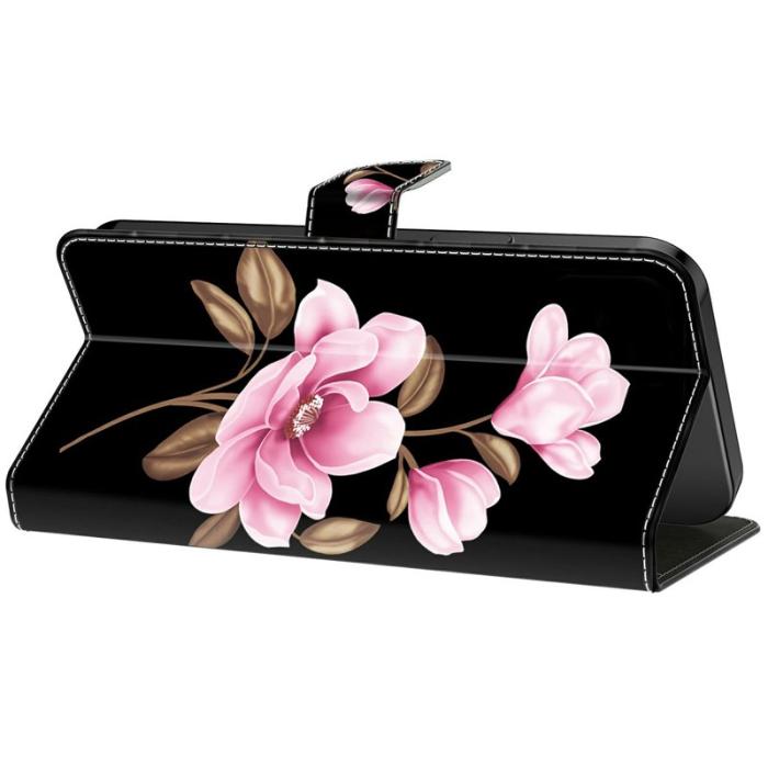 OEM - Samsung Galaxy A55 5G Plånboksfodral Mönstertryck Anti-Drop Konstläder - Svart