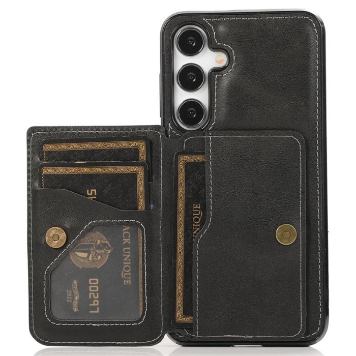 OEM - Samsung Galaxy A55 5G Fodral Plånbok KonstLäder - Svart