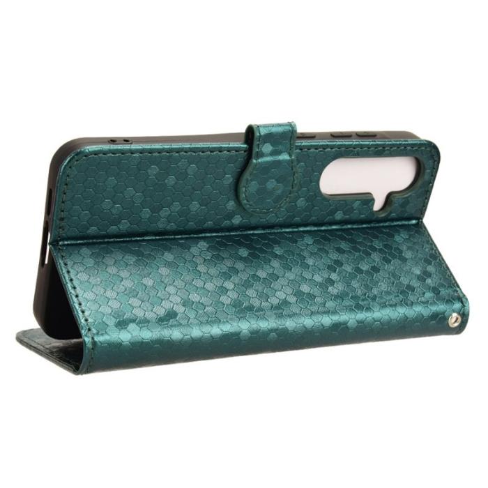 OEM - Samsung Galaxy A55 5G Plånboksfodral Prickmönster Konstläder - Grön