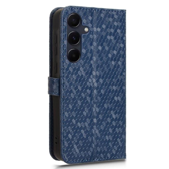 OEM - Samsung Galaxy A55 5G Plånboksfodral Prickmönster Konstläder - Blå