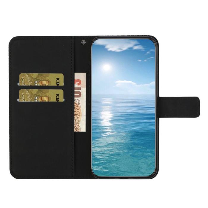 OEM - Samsung Galaxy A55 5G Plånboksfodral Konstläder Etnisk Stil - Svart