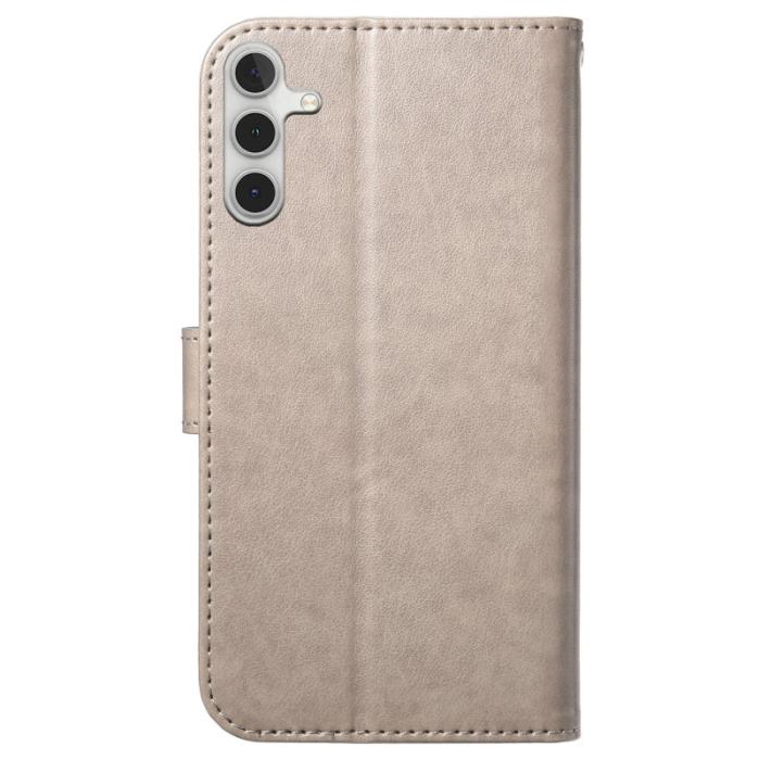 OEM - Samsung Galaxy A55 5G Plånboksfodral Konstläder Folio Flip - Grå