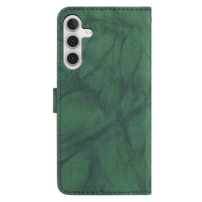 OEM - Samsung Galaxy A55 5G Plånboksfodral Konstläder Med Handledsrem - Grön