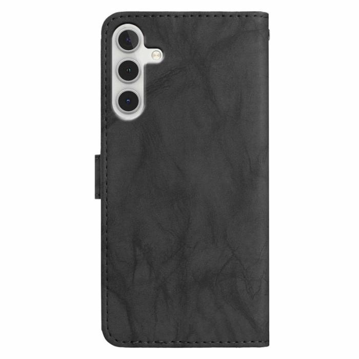 OEM - Samsung Galaxy A55 5G Plånboksfodral Konstläder Med Handledsrem - Svart