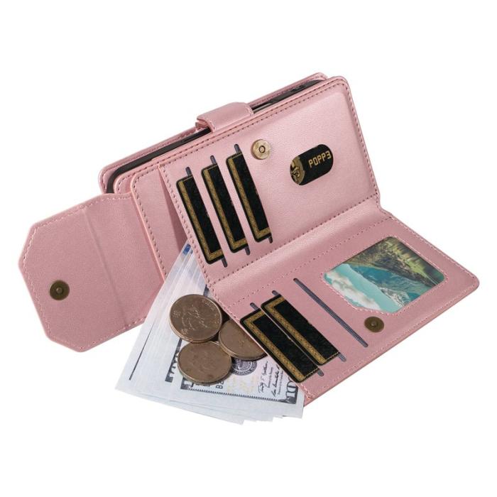 OEM - Samsung Galaxy A55 5G Plånboksfodral Konstläder Ställ - Roséguld