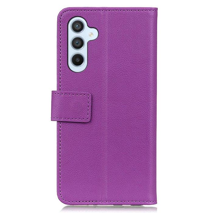 OEM - Samsung Galaxy A55 5G KonstLäder Ställ Mobilskal Anti-Scratch - Lila
