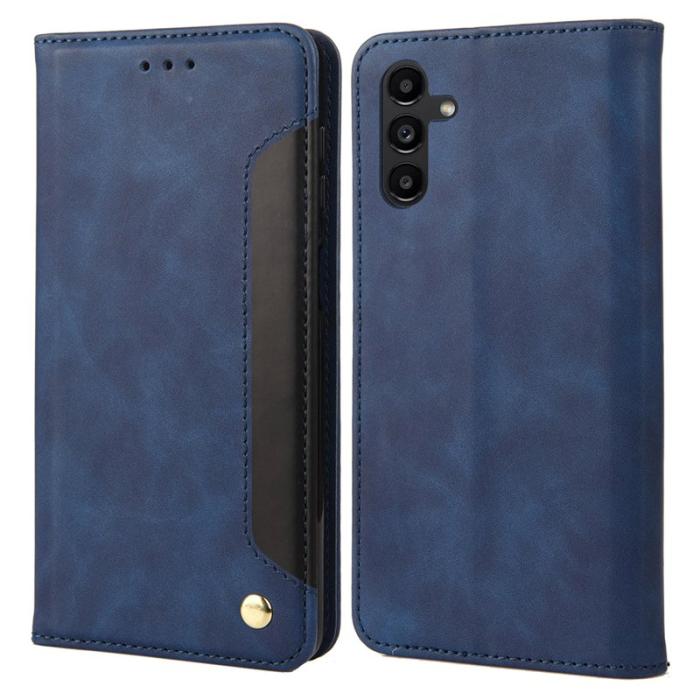 OEM - Samsung Galaxy A55 5G Plånboksfodral Konstläder Stötskydd - Blå