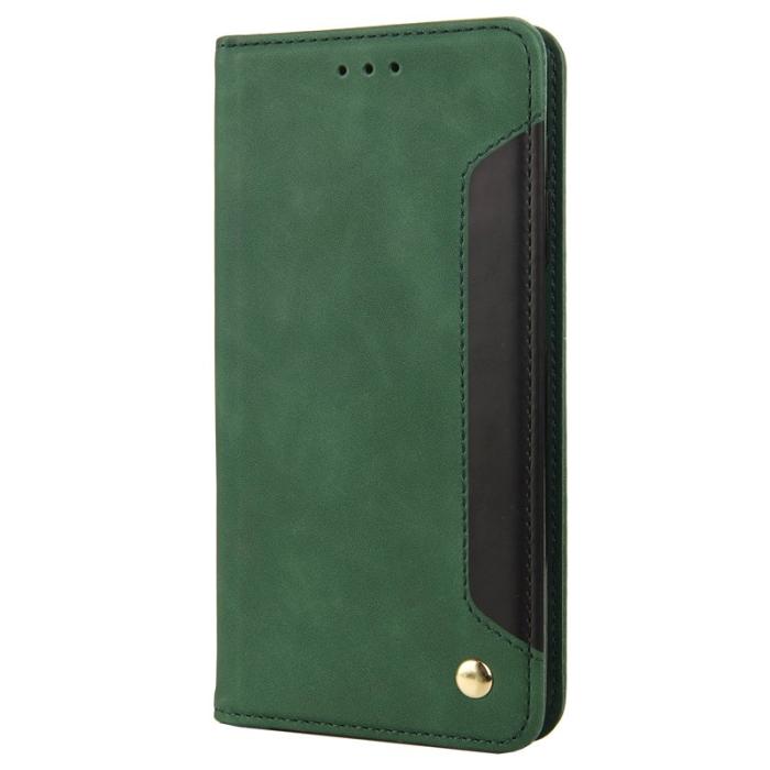 OEM - Samsung Galaxy A55 5G Plånboksfodral Konstläder Stötskydd - Grön