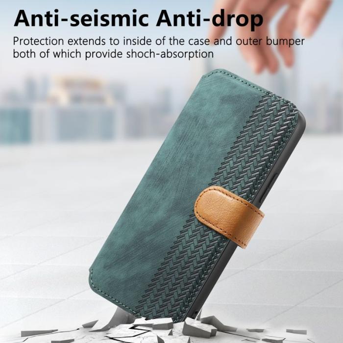 OEM - Samsung Galaxy A55 5G Plånboksfodral Retro Konstläder - Grön