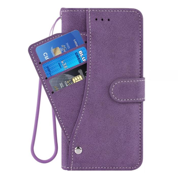 OEM - Samsung Galaxy A55 5G Plånboksfodral Retro Konstläder - Lila